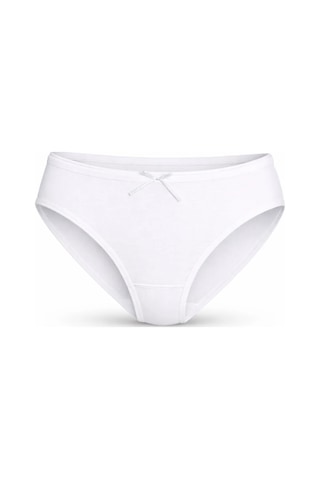 Kit İç Giyim Yıldız 12'li Bambu Penye Kadın Bikini Model Külot Beyaz