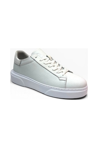 Brt Lf-050-26 Hakiki Baskı Deri Anatomik Erkek Sneaker Beyaz