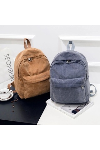 Zyzqstore Yeni Moda Kadın Kadife Sırt Çantası, Kolej Kullanımı, Çok Renkli Seçenekler Çok Renkli