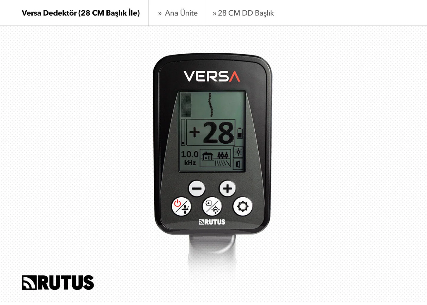 Rutus Versa Dedektör 28cm Dd Başlık İle Metal Dedektörü