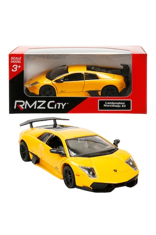 1:32 Rmz City Lamborghini Serisi Die Cast Çek Bırak Model Araba - Sarı Lamborghini Murcielago Lp 670-4 Sv