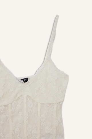 Defacto Coool Dantel İnce Askılı Çıtçıtlı Body F9740ax25auer103 Ekru