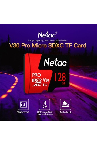 Sones Netac P500 Pro 128gb U3 Hız Seviyesi Otomobil Veri Kaydedici Monitör Kamera Hafıza Kartı Tf Kartı