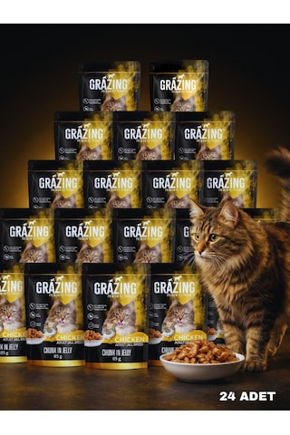 Kedi Yaş Maması Tavuklu 85 Gr X 24 Adet Sağlıklı Gelişim Kolay Sindirim Yetişkin Kediler İçin Hazırlandı
