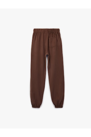 Koton Beli Bağcıklı Viskon Karışımlı Jogger Pantolon Kahverengi 6skb40120tw Kahve