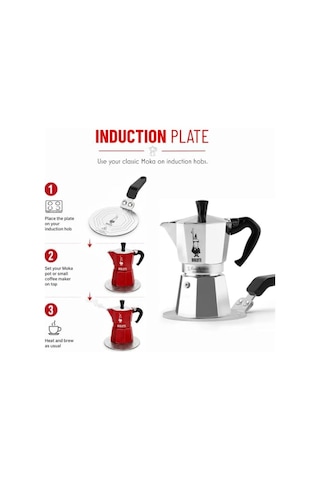 Ocak Isı Difüzörü - 13cm - 1 Ila 9 Cups Aralığı Için Uygundur - Paslanmaz Çelik Gövde - Bakalit Sap - Halka Pl Genel