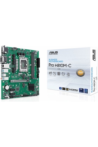 Asus Pro H810m-c-csm Ddr5 6400mhz Oc M.2 Dvı/vga/hdmı/dp/usb-c Pcıe 5.0 1851p Matx Anakart