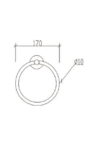 Tema Mare Yuvarlak Havluluk 71208 Krom