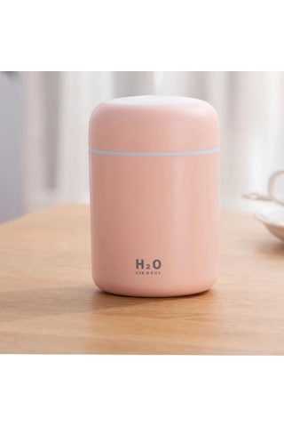 300 Ml Ulrasonik Hava Nemlendirici Buhar Makinesi Ve Aroma Pembe Beyaz