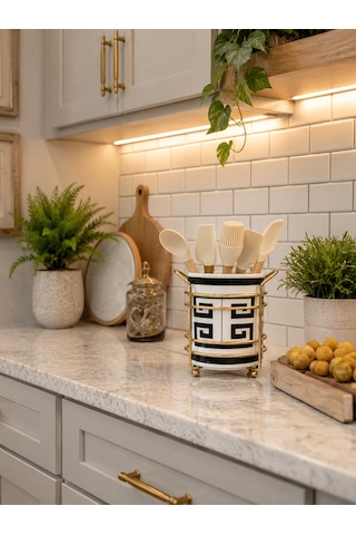 Kaşıklık - Versa Desen Siyah Gold