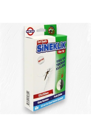 Boss Tape Pencere Cam Sineklik 125x150cm Cırt Bantlı