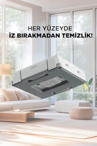 Hutt Cam Temizleme Robotu Bezi 4lü Set Gri