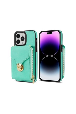 Bloomnest Cbtx İphone Uyumlu 14 Pro Fermuar Donanım Kartı Cüzdan Kılıfı Diğer