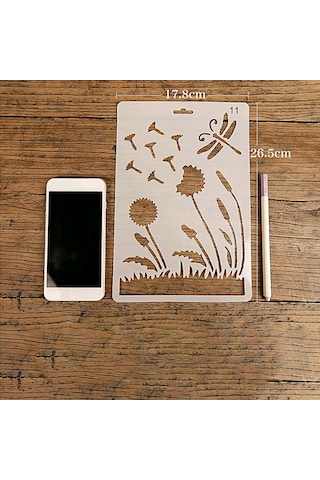 Aubyhe Ployester 14 Numara Çizim Åžablonu - Renkli Desenler İã İn El Åžekilli Åžablon, Albã¼m Ve El Defteri Yapä M Aracä