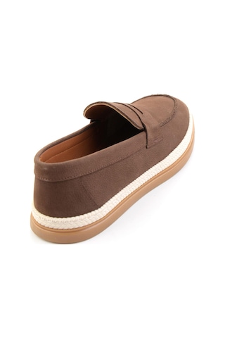 Kahve Hakiki Deri Erkek Loafer Ayakkabı E01594324101 Kahve