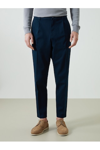 Lcwaıkıkı Classic Lacivert Standart Kalıp Gabardin Erkek Pileli Chino Pantolon