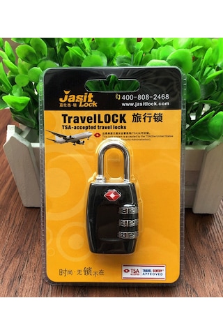 Suofeng Yüksek Dayanıklı Pc Malzemeden 3 Haneli Şifreli Çanta Kiliti - Tsa Onaylı, Siyah