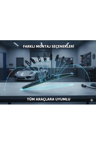 Space Premium 9 Aparatlı Hibrit Arka Silecek Kilitli Model 35 Cm Uyumlu