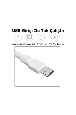 Sesli Komut Özellikli Usb Led Aydınlatma Lambası Çok Renkli