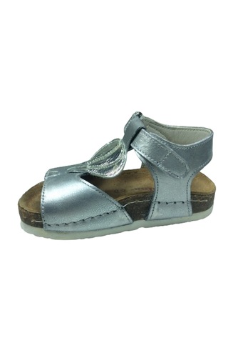 Ortopedikal Perlina 3204-3 Kız Çocuk Sandalet Gümüş % 100 Deri Gümüş