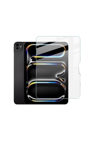 Apple İpad Pro 11 İnç 2025 M5 A3357-a3358 İle Uyumlu Temperli Kırılmaz Cam Ekran Koruyucu