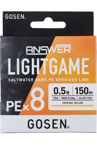Gosen Answer Light Game 8b Coctail Yellow 150m İp Misina 0,10mm 0,10mm