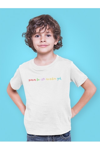 Bumeta Senin Bu İşte Nasibin Yok Çocuk Tişört T-shirt Beyaz