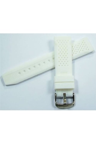 Lacost Model Silikon Saat Kordonu Beyaz 20Mm Slikon Saat Kayışı