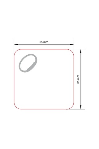 Siyah Bardak Altlığı Kare Magnet Açacak Vgkbas 250 Adet Beyaz