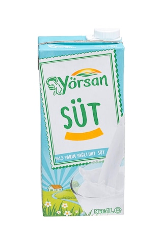 Yörsan %1,5 Yarım Yağlı Süt 1 Lt X 6 Adet