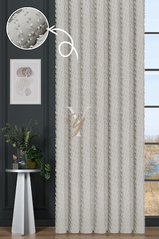 Linda Fon Perde V-6001-s Krem Simli Krem