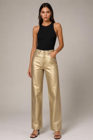Alexandergardi Metalik Görünümlü Wide Leg Pantolon Altın