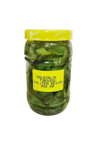 Ev Yapımı Kornişon Salatalık Turşusu Jüliyen Kesim 850 Gr.