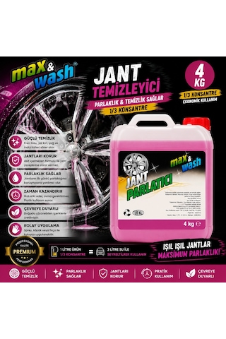 4 Kg Jant Temizleyici 1/3 Konsantre Güçlü Kir Ve Fren Balata Tozu Temizleyici Profesyonel Oto Kuaför Ürünü