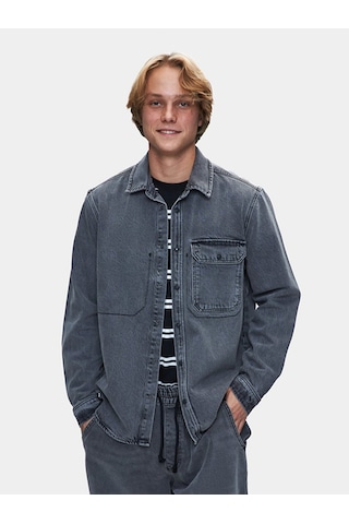 Ltb Aıdan Klasik Kesim Jean Gömlek 010096123816045 55819 Koyu Gri