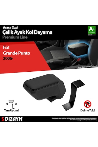 Fiat Punto Kol Dayama Kolçak Çelik Ayaklı Abs Siyah 2006 Üzeri A+kalite