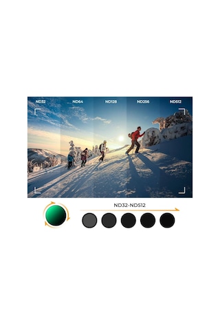 K&f Nd32-512 Djı Osmo Action 5 Pro/osmo Action 4/osmo Action 3 İle Uyumlu Değişken Filtre