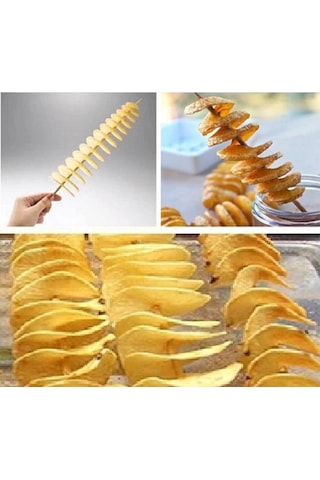 Büro Ev Ofis Mutfağı İçin Çevirmeli Spiral Patates Dilimleyici Aparat Diğer