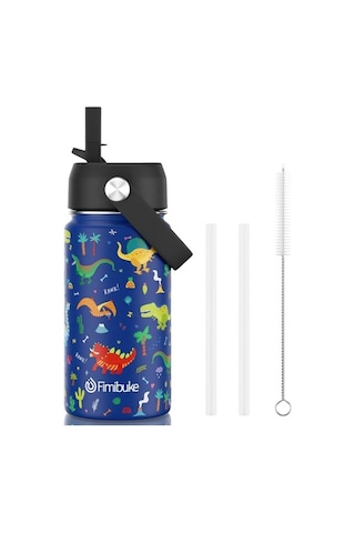 Çocuklar Yalıtımlı Su Şişesi 14 Oz Bpa Içermeyen Paslanmaz Çelik Çift Duvar Vakum Sızdırmazlık Öğrencileri Erkekler Ve Kızlar Için Pipetli Xb7uxg Diğer