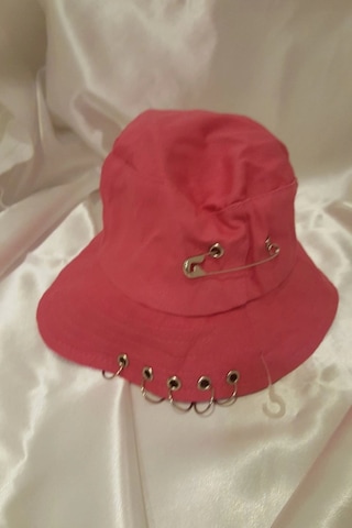 Şapka Bucket Şapka Balıkçı Kova Şapka Unisex Yuvarlak Şapka Şeker Pembe Zincir Piercing Li ÇoK Renkli Çok Renkli