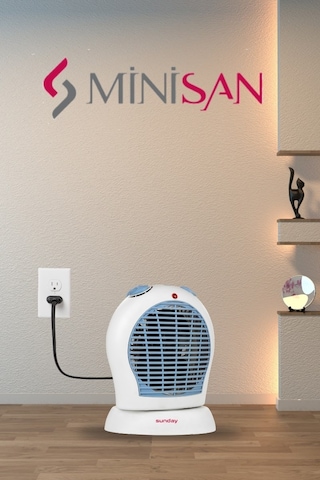 Minisan Sunday Fanlı Isıtıcı Oval Osilasyonlu Fan, Sfh-01 Oval