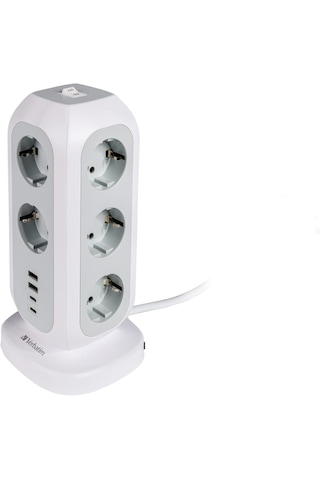 Verbatim 49547-489 Eupt-01 Eu Power Tower 11 Ac Wıth 2 X Usb-c /