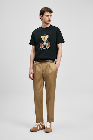Lufian Teddy Modern Grafik T- Shirt Siyah Siyah 111020305100100 Siyah