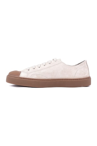 Shoetyle - Hakiki Deri Bej Rengi Erkek Sneaker - 666-03-80 -1544