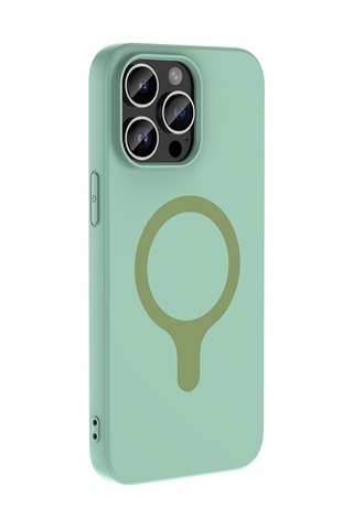 iPhone Uyumlu 14 Pro Max Kılıf M-safe Şarj Özellikli Klfs Aris Silikon Kapak - Turkuaz