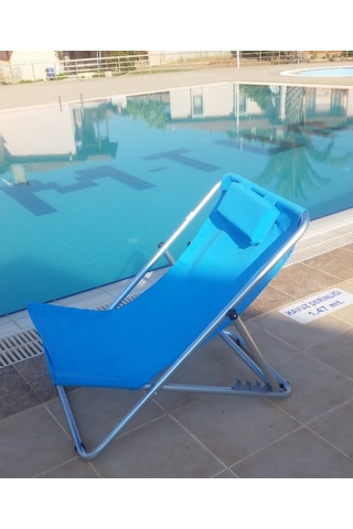 Depolife Depolife Plaj Sandalye Koltuk Şelong Katlanır Yastıklı 5 Kademeli (458038763)