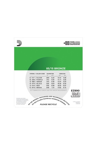 D'addario Ez890 Akustik Tel Set Super Light .009 Z890