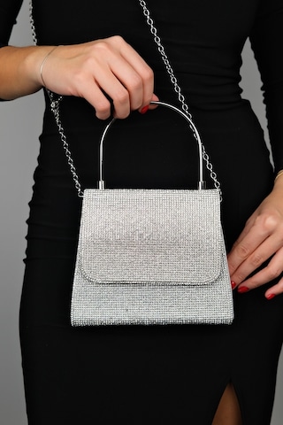 Luvishoes Lamaya Gümüş Taşlı Kadın El Çantası Gümüş