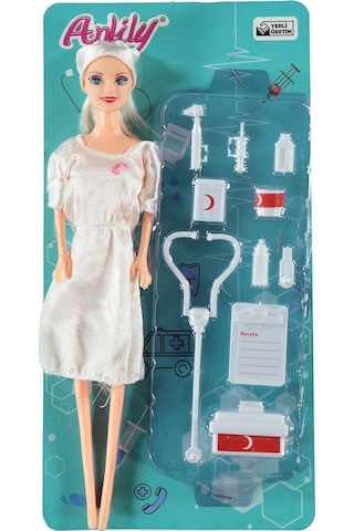 28 Cm Aksesuarlı Oyuncak Doktor Bebek 10 Parça Doktor Seti İle Çocuk Oyuncağı