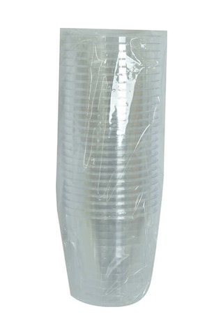 Lüks Kristal Bardak Sert Plastik Çay Kahve Su Otomat Bardağı 180 Ml 25 Li 1 Paket Çok Renkli